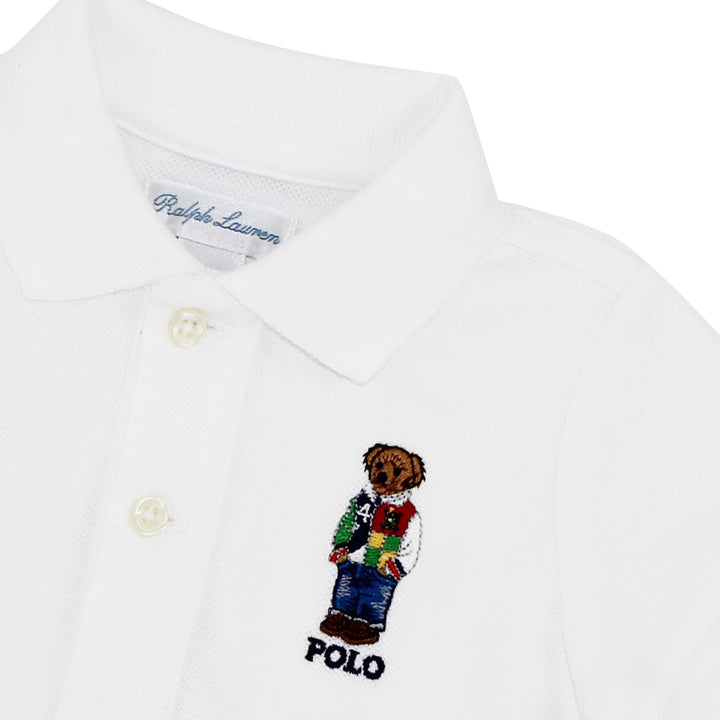 ViaMonte Shop | Ralph Lauren polo baby boy bianca in piquet di cotone