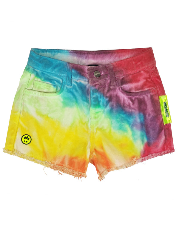 ViaMonte Shop | Barrow bambina shorts in denim di cotone tie dye