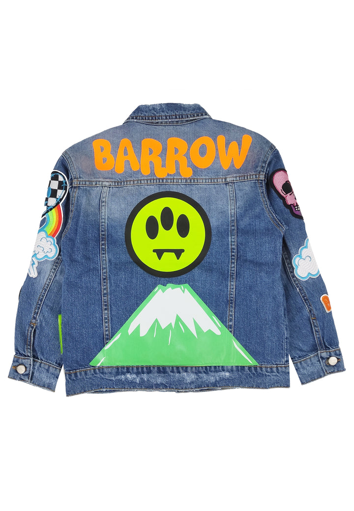 ViaMonte Shop | Barrow bambino giacca in denim used blu chiaro con patch