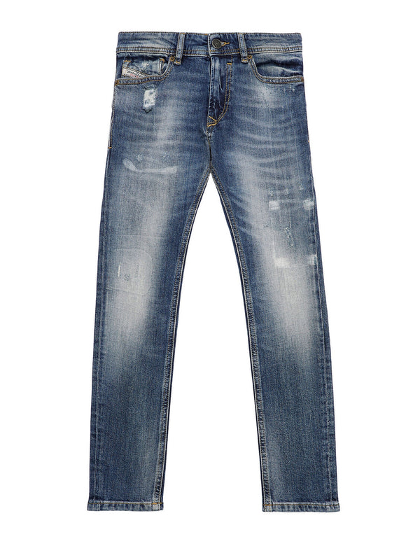 ViaMonte Shop | Diesel Kid jeans teen Sleenker -J blu chiaro in cotone stretch