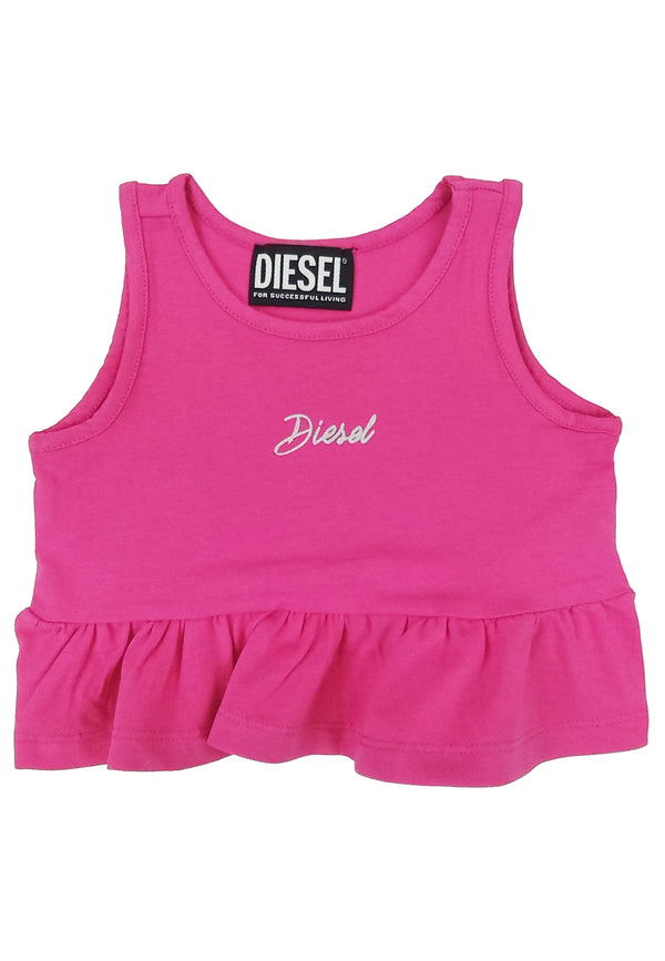 ViaMonte Shop | Diesel Kid top Trisab baby girl fucsia in jersey di cotone