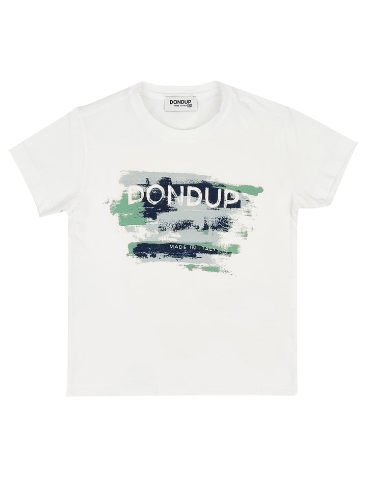 ViaMonte Shop | Dondup Kids t-shirt bambino bianca in jersey di cotone