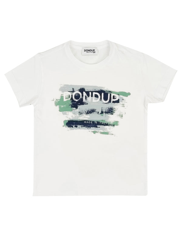 ViaMonte Shop | Dondup Kids t-shirt teen bianca in jersey di cotone