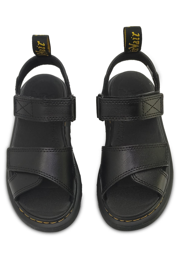ViaMonte Shop | Dr. Martens bambina sandalo Vossie nero in pelle