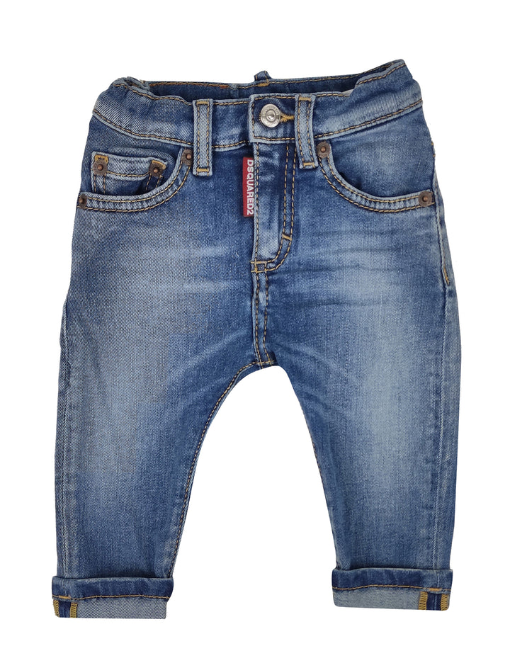 ViaMonte Shop | Dsquared2 jeans baby boy in denim di cotone blu chiaro