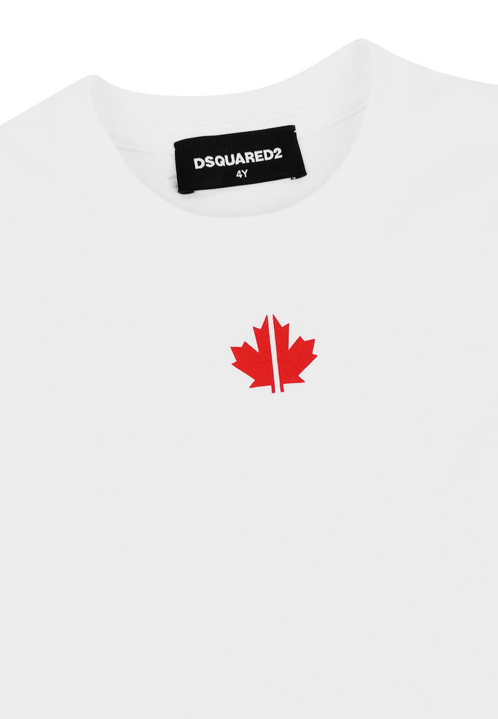 ViaMonte Shop | Dsquared2 Sport Edtn.05 t-shirt bambino bianca in jersey di cotone