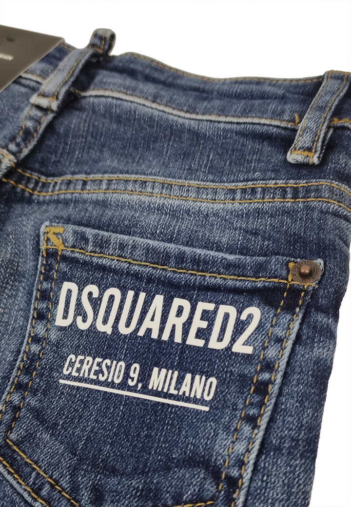 ViaMonte Shop | Dsquared2 bambino jeans Stanislav in denim di cotone