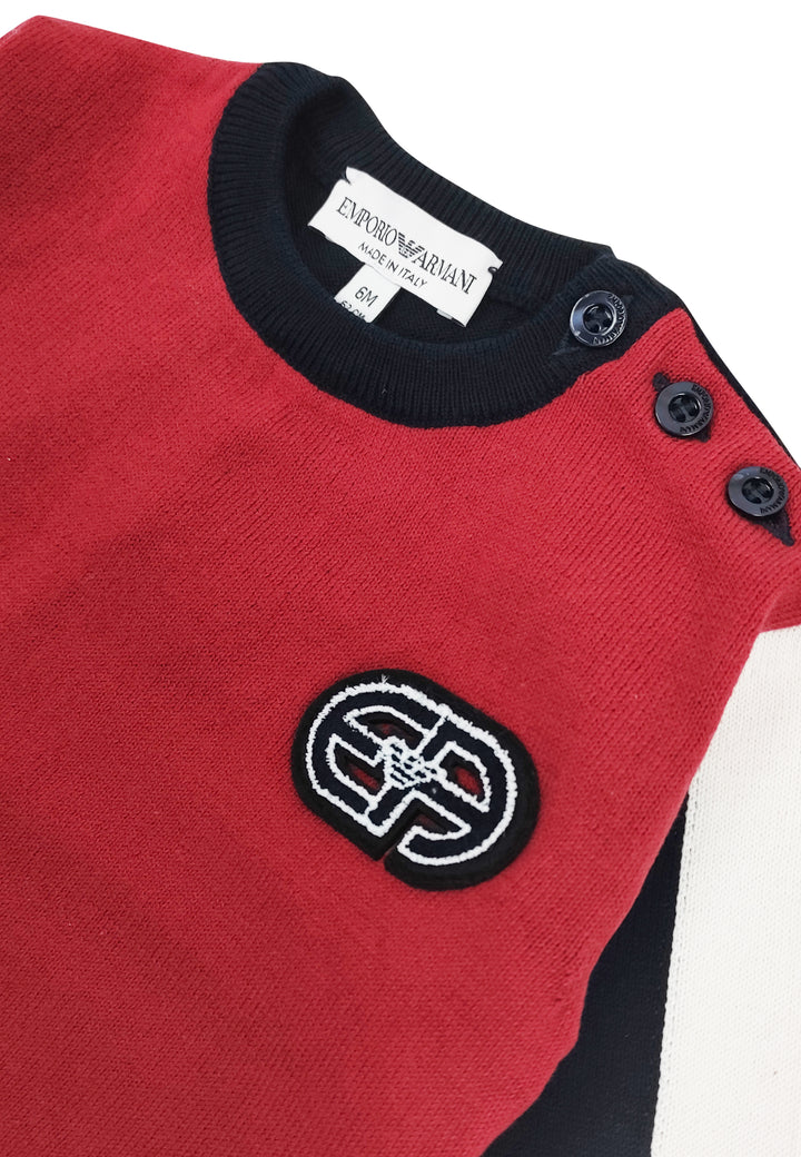 ViaMonte Shop | Emporio Armani maglia baby boy color block in cotone