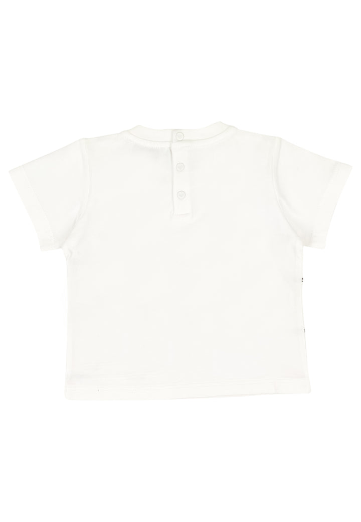 ViaMonte Shop | Emporio Armani baby boy t-shirt panna in jersey di cotone