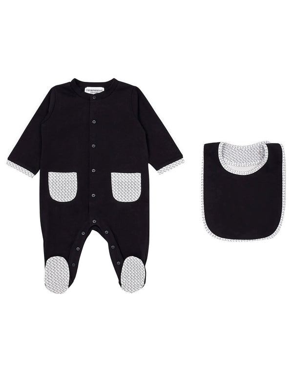 ViaMonte Shop | Emporio Armani set baby boy blu in jersey di cotone