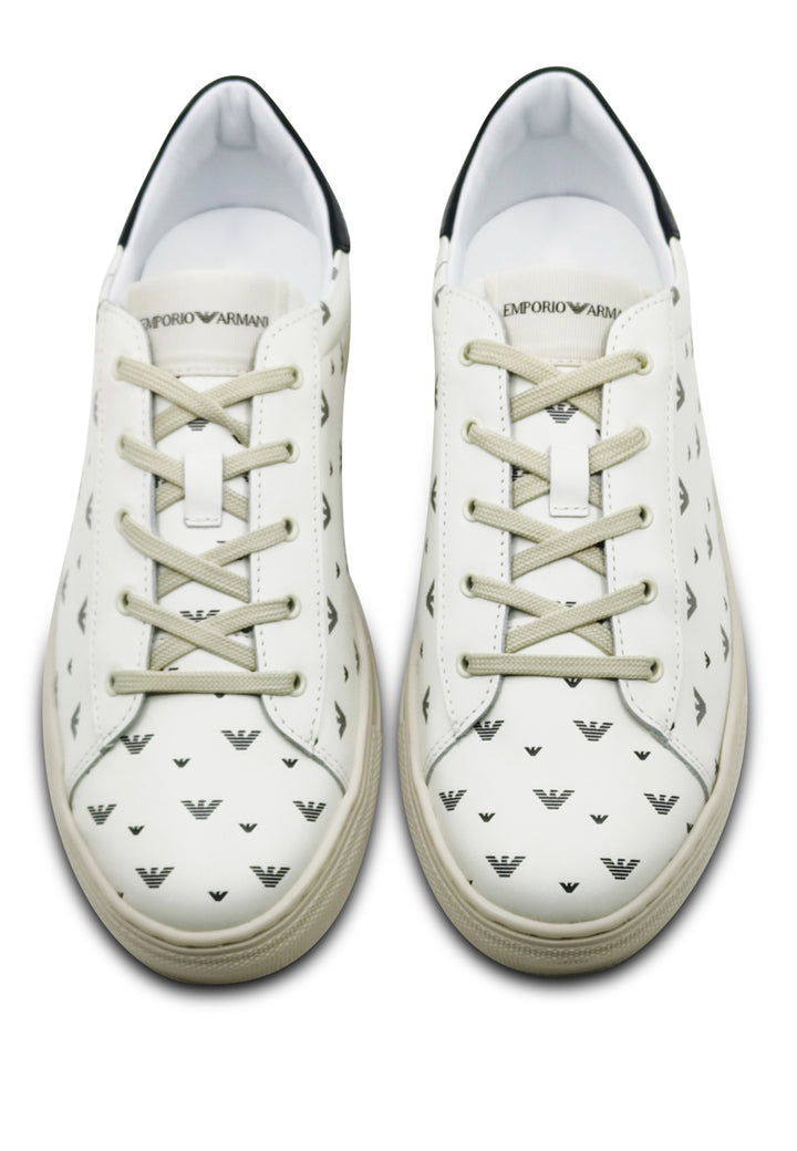 ViaMonte Shop | Emporio Armani sneakers teen basse bianche in pelle