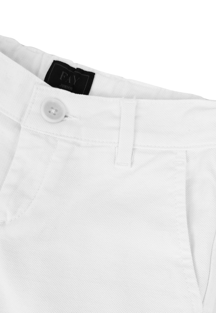 ViaMonte Shop | Fay teen pantalone chino bianco in cotone