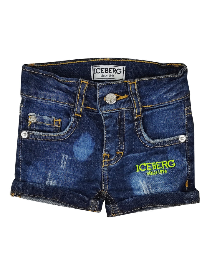 ViaMonte Shop | Ice Iceberg bermuda jeans bambino in cotone stretch