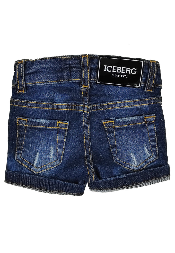 ViaMonte Shop | Ice Iceberg bermuda jeans bambino in cotone stretch