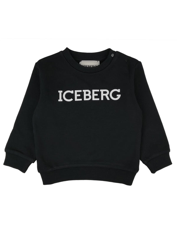 ViaMonte Shop | Ice Iceberg baby boy felpa nera in cotone
