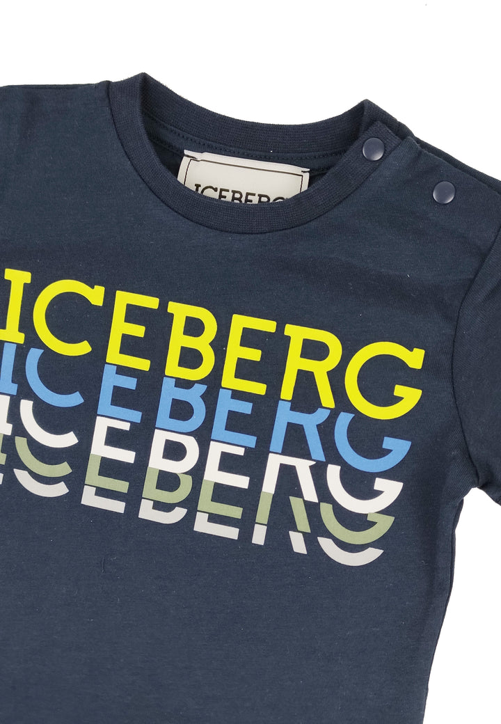 ViaMonte Shop | Ice Iceberg baby boy t-shirt blu in jersey di cotone