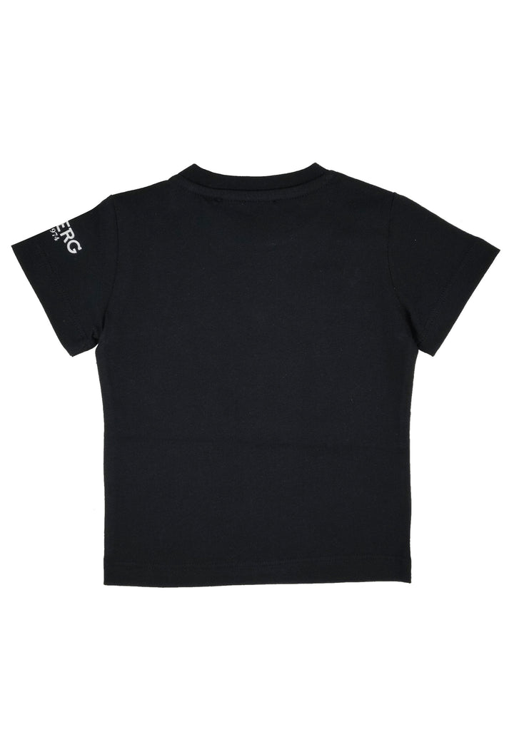 ViaMonte Shop | Ice Iceberg baby boy t-shirt nera in jersey di cotone