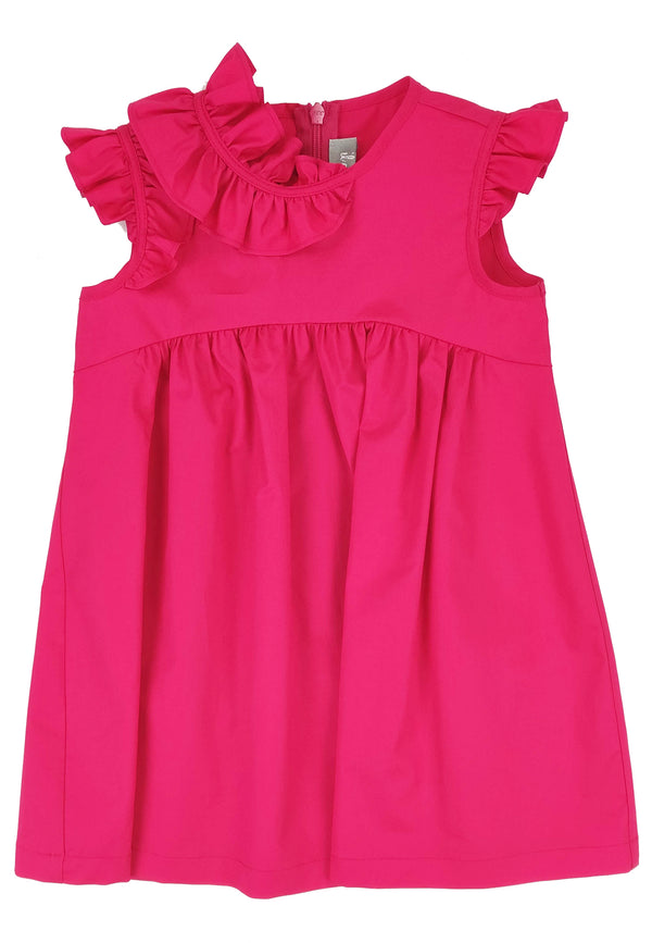 ViaMonte Shop | Il Gufo bambina abito rosso carminio in popeline di cotone
