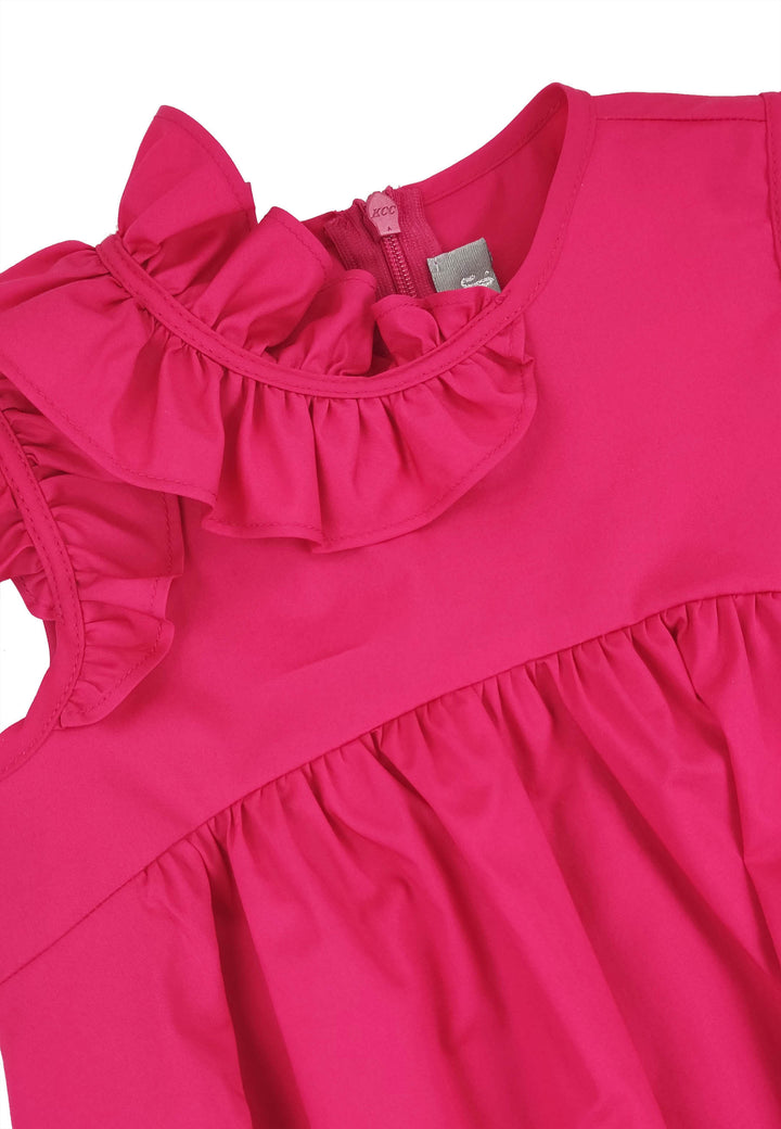 ViaMonte Shop | Il Gufo bambina abito rosso carminio in popeline di cotone