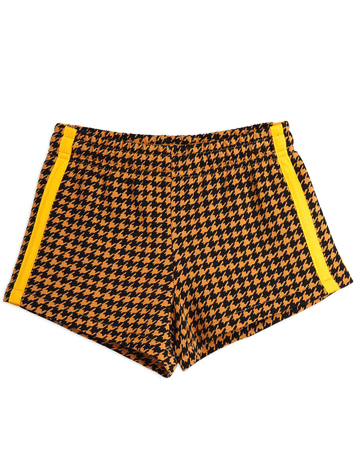 ViaMonte Shop | Mini Rodini shorts bambino marrone in felpa di cotone organico