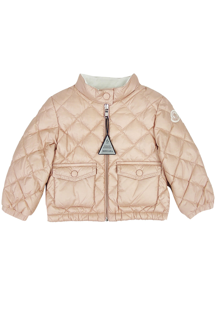ViaMonte Shop | Moncler Enfant giacca baby girl Binic rosa in nylon