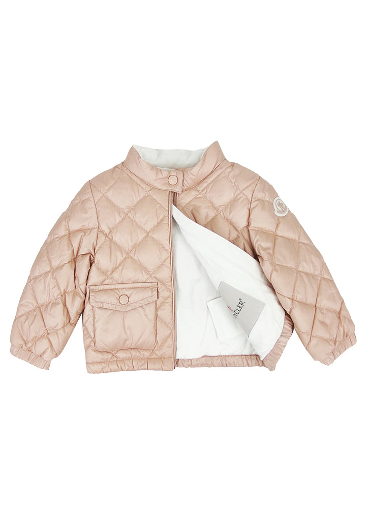 ViaMonte Shop | Moncler Enfant giacca baby girl Binic rosa in nylon