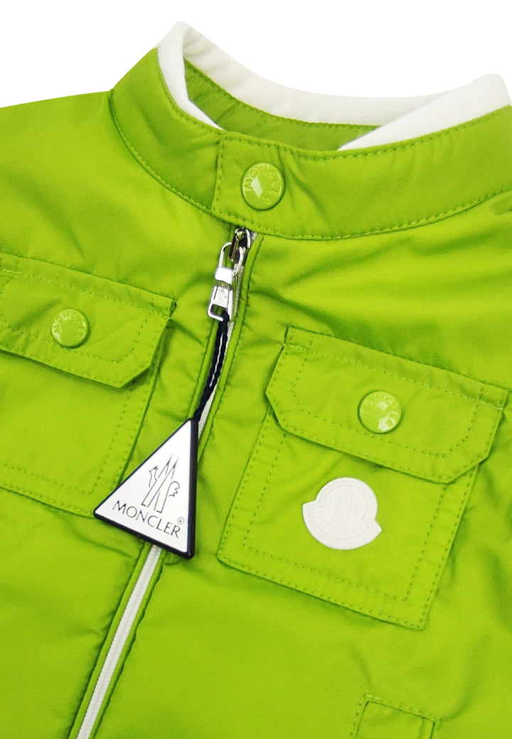 ViaMonte Shop | Moncler Enfant baby boy gilet Tazer verde in nylon