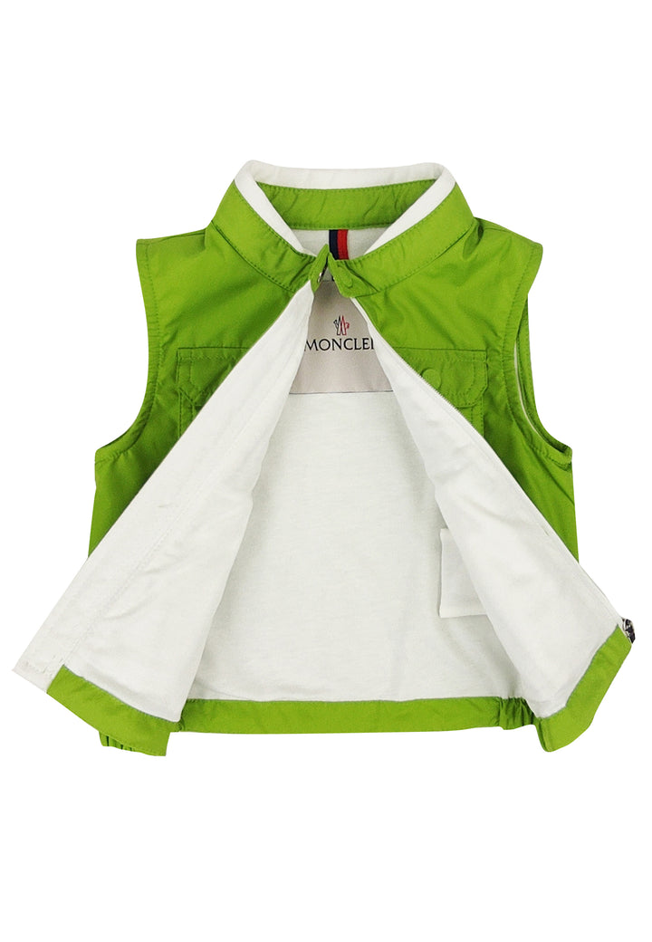 ViaMonte Shop | Moncler Enfant bambino gilet Tazer verde in nylon