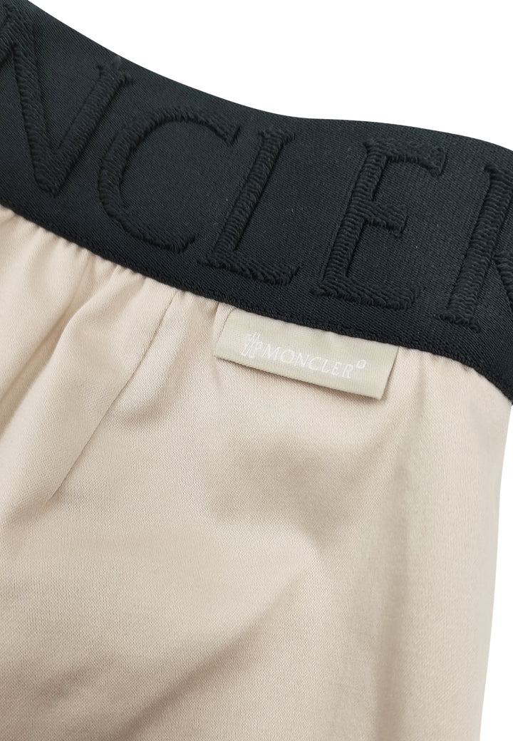 ViaMonte Shop | Moncler Enfant shorts bambina beige in cotone