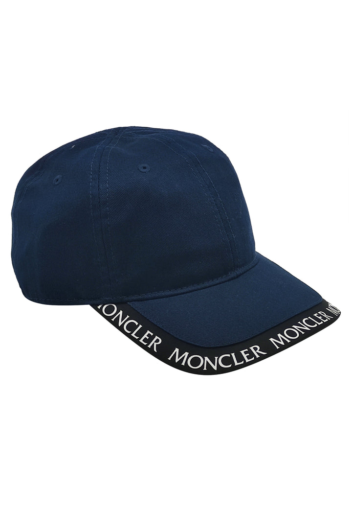 ViaMonte Shop | Moncler Enfant bambino cappello blu in gabardine di cotone