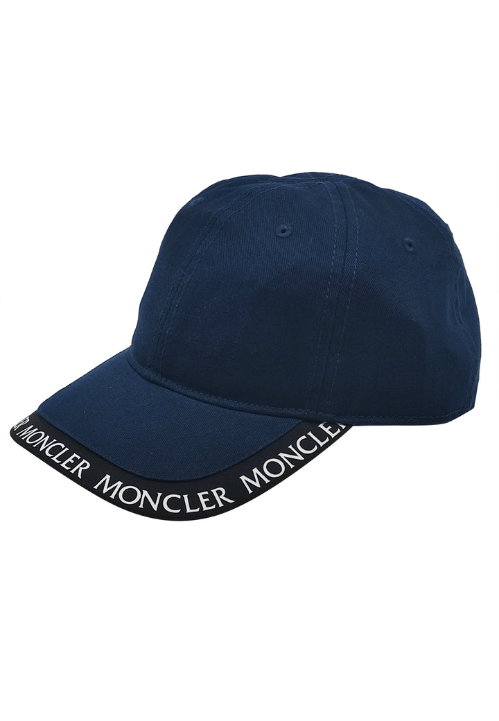 ViaMonte Shop | Moncler Enfant teen cappello blu in gabardine di cotone