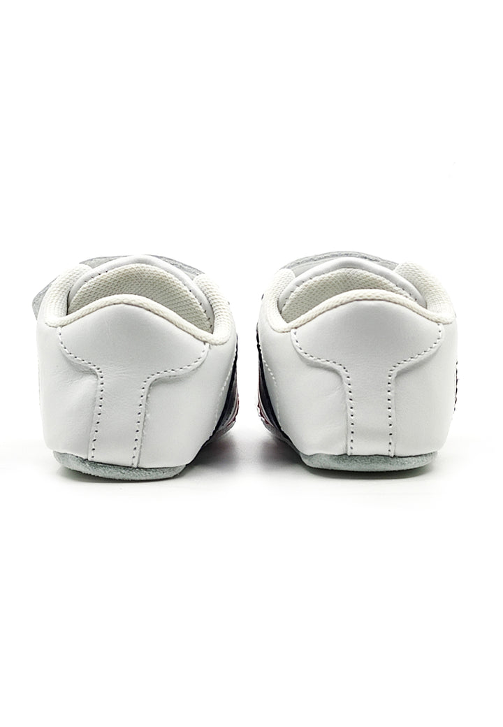 ViaMonte Shop | Moncler Enfant baby boy sneakers basse da culla bianche in pelle