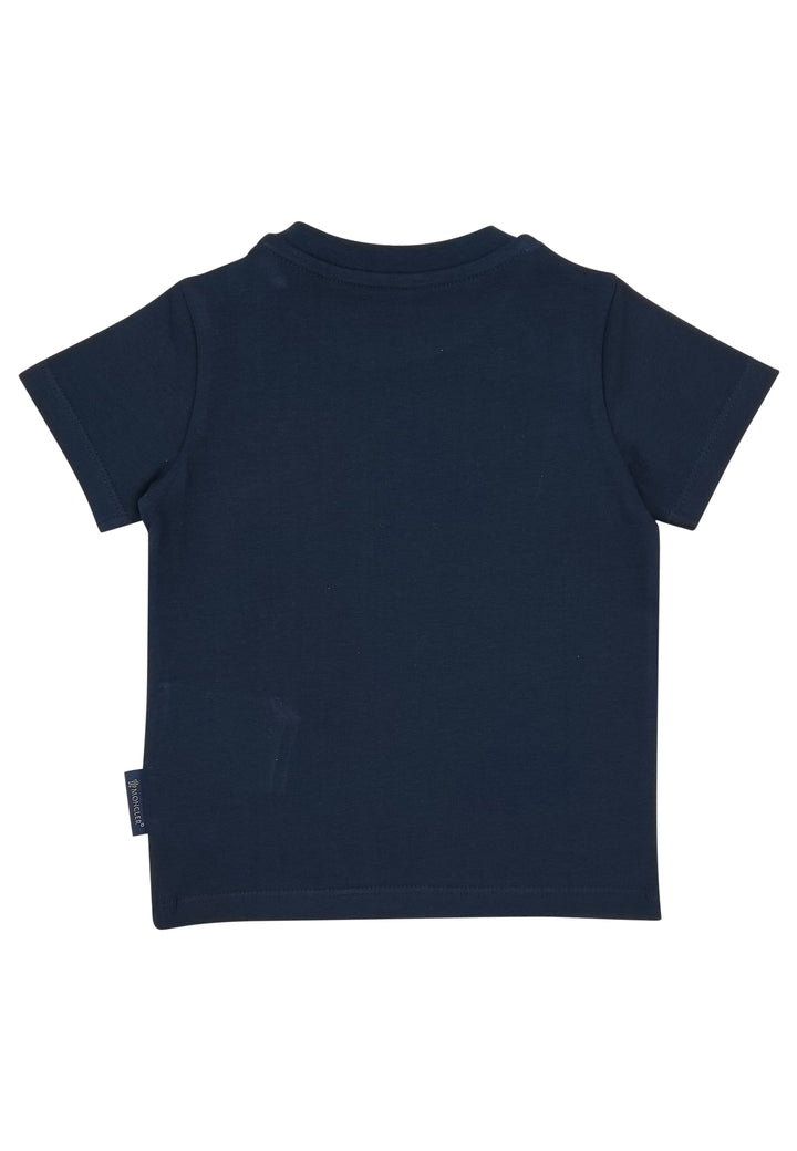 ViaMonte Shop | Moncler Enfant t-shirt bambino blu in jersey di cotone