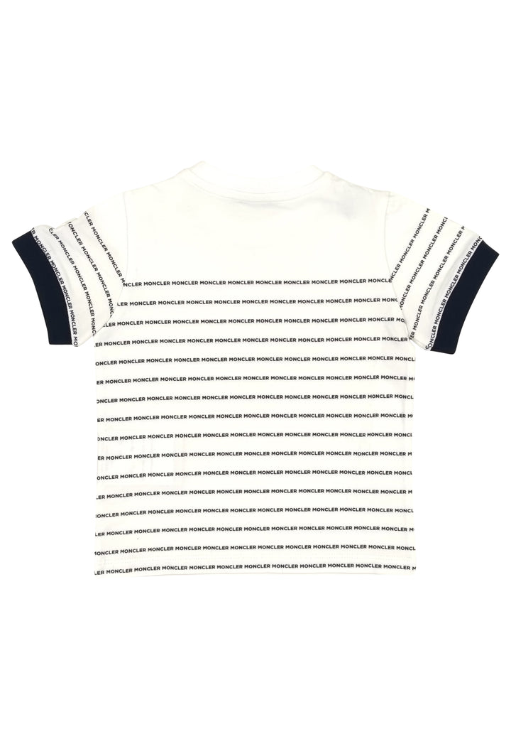 ViaMonte Shop | Moncler Enfant t-shirt baby boy bianca in jersey di cotone stampata