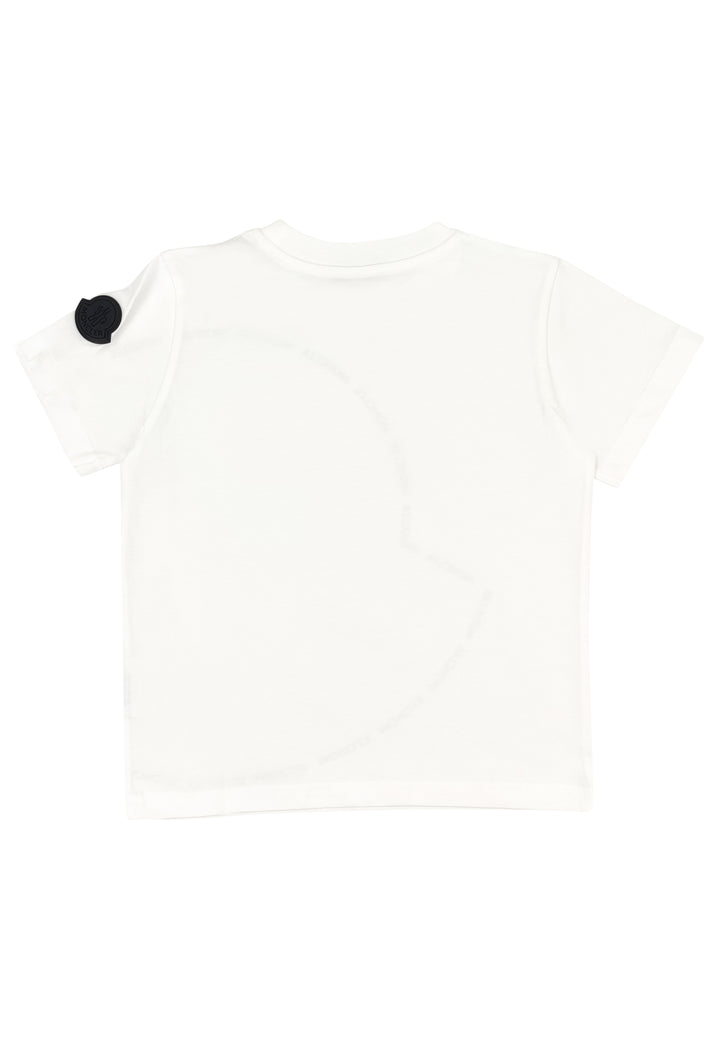 ViaMonte Shop | Moncler Enfant t-shirt bambino bianca in jersey di cotone