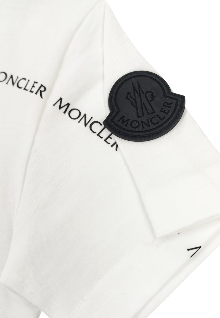 ViaMonte Shop | Moncler Enfant t-shirt bambino bianca in jersey di cotone