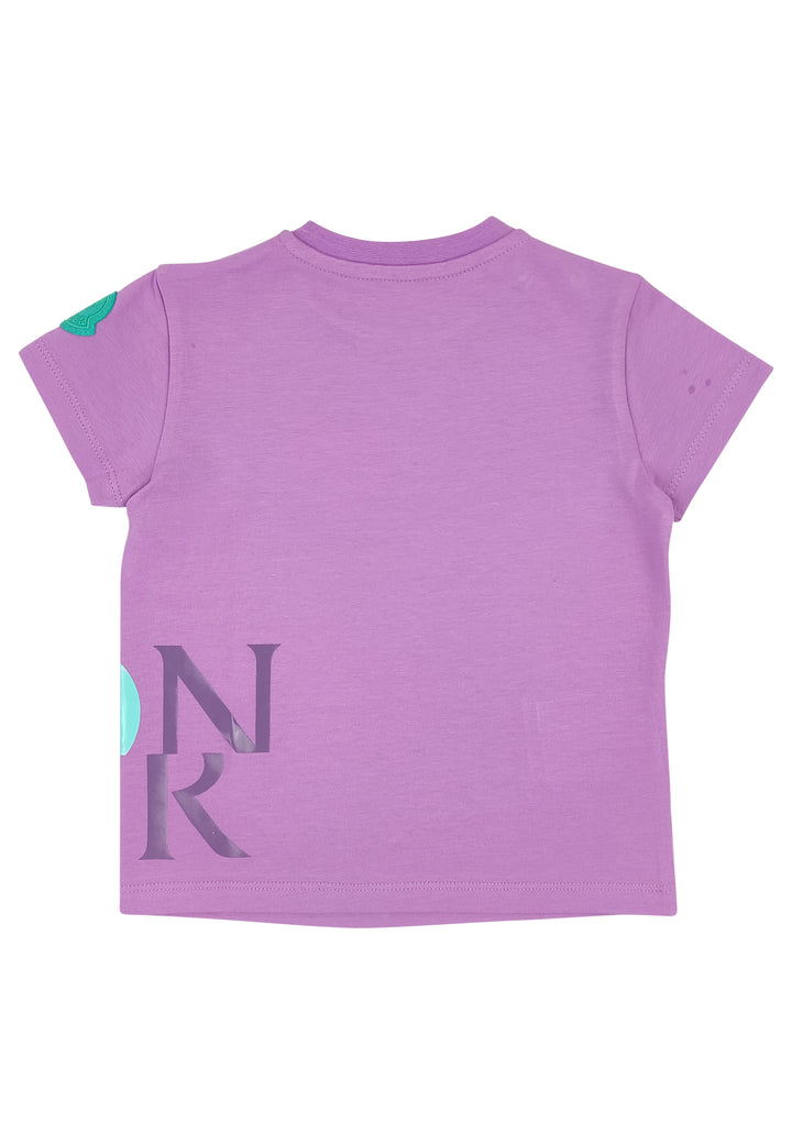 ViaMonte Shop | Moncler Enfant t-shirt baby girl viola in jersey di cotone