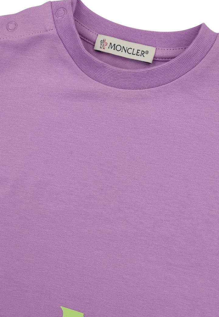 ViaMonte Shop | Moncler Enfant t-shirt bambina viola in jersey di cotone