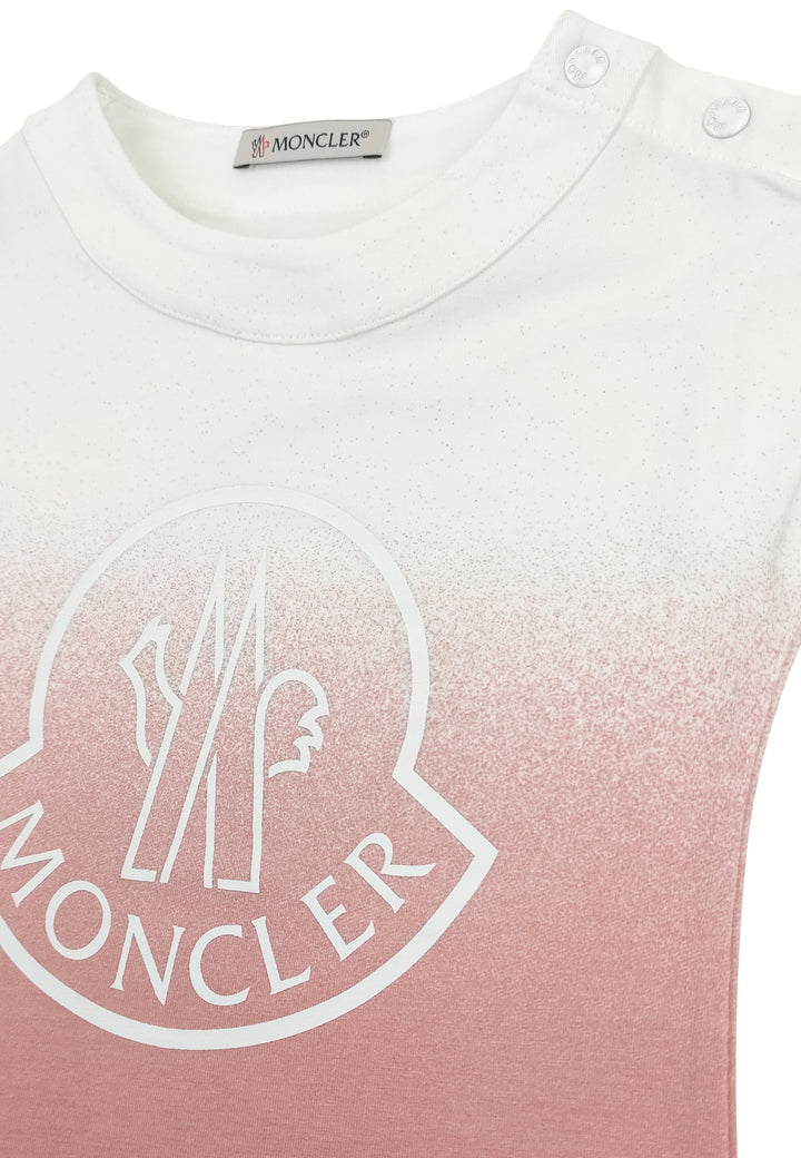 ViaMonte Shop | Moncler Enfant abito baby girl panna in jersey di cotone
