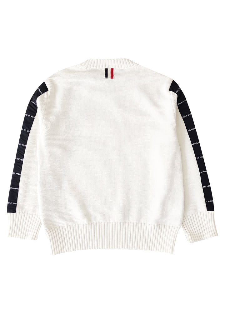 ViaMonte Shop | Moncler Enfant maglia bambino bianca in puro cotone