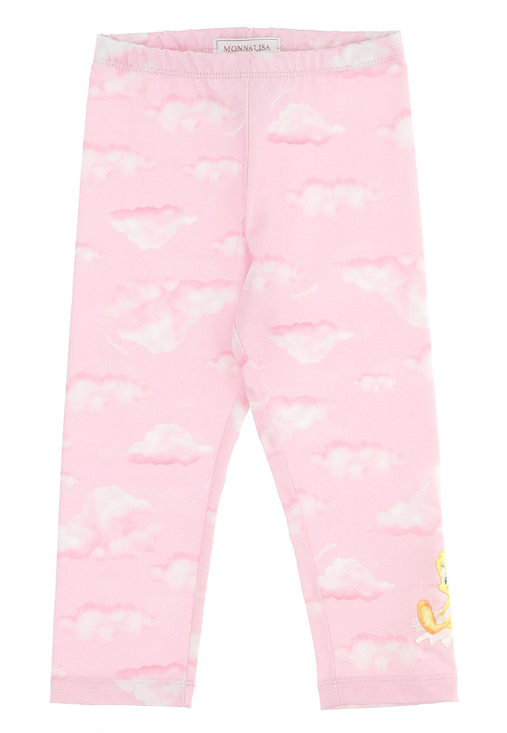 ViaMonte Shop | Monnalisa bambina leggings in jersey di cotone stampa nuvole
