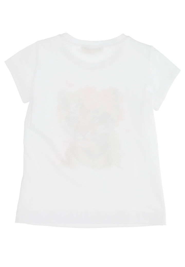 ViaMonte Shop | Monnalisa bambina t-shirt bianca in jersey di cotone stampata