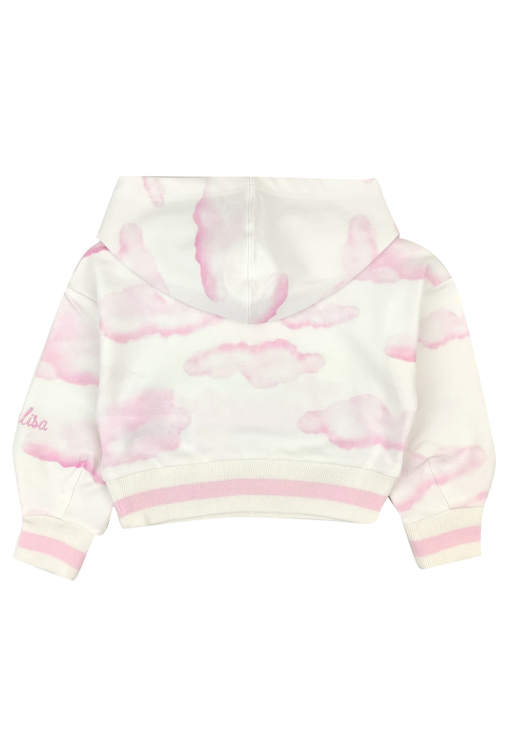 ViaMonte Shop | Monnalisa bambina felpa in cotone stampa nuvole