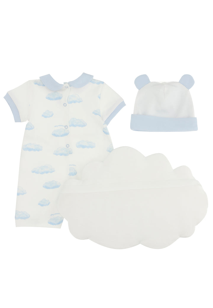 ViaMonte Shop | Monnalisa set baby boy panna in cotone con stampa