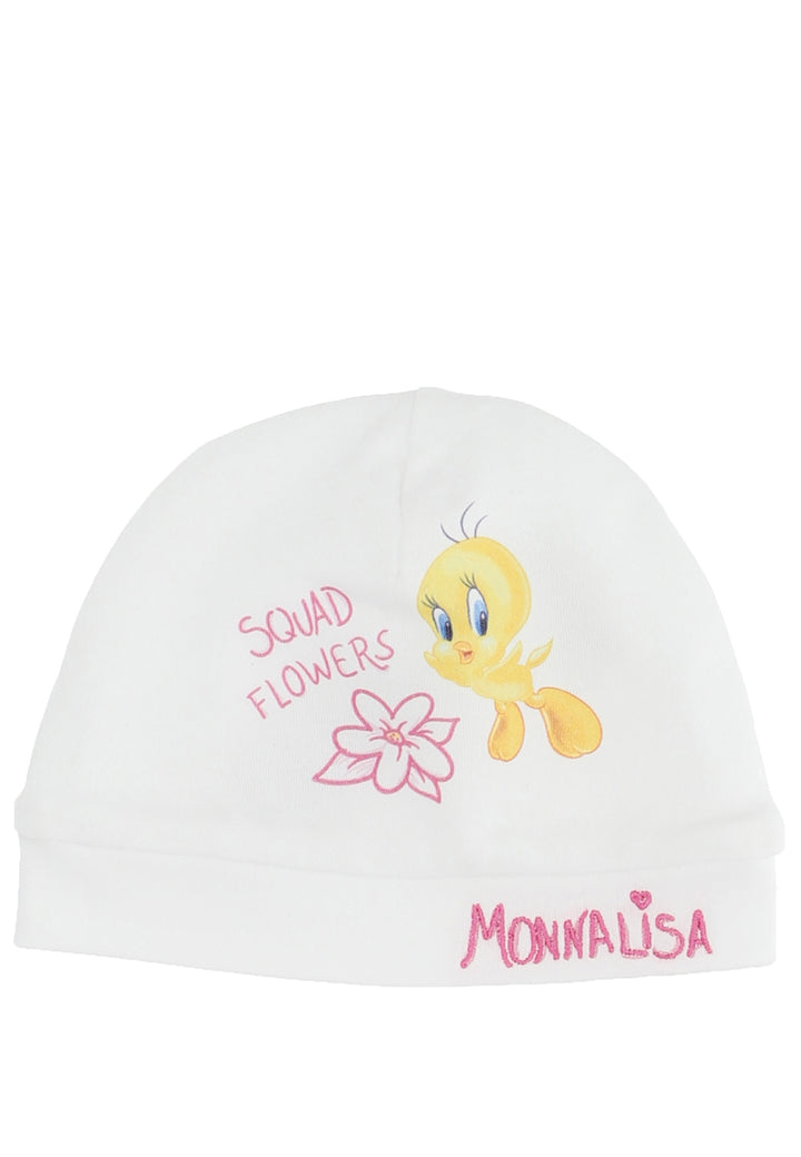 ViaMonte Shop | Monnalisa cappello baby girl bianco in cotone