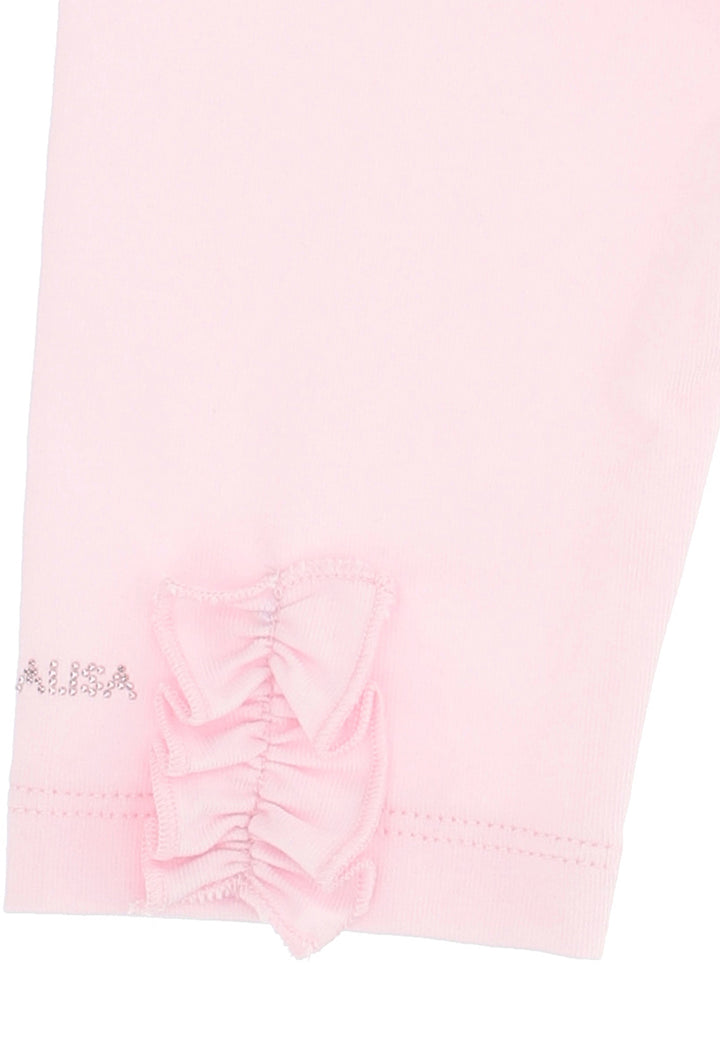 ViaMonte Shop | Monnalisa baby girl leggings rosa in jersey di cotone stretch
