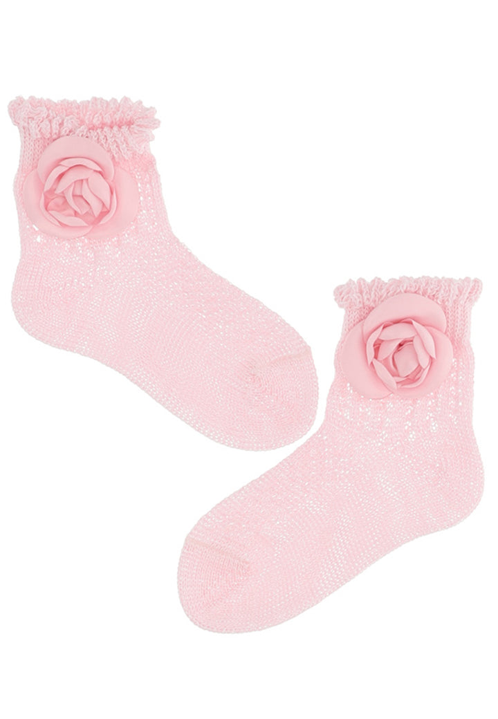 ViaMonte Shop | Monnalisa baby girl set calzini traforati in filo di scozia con applicazioni