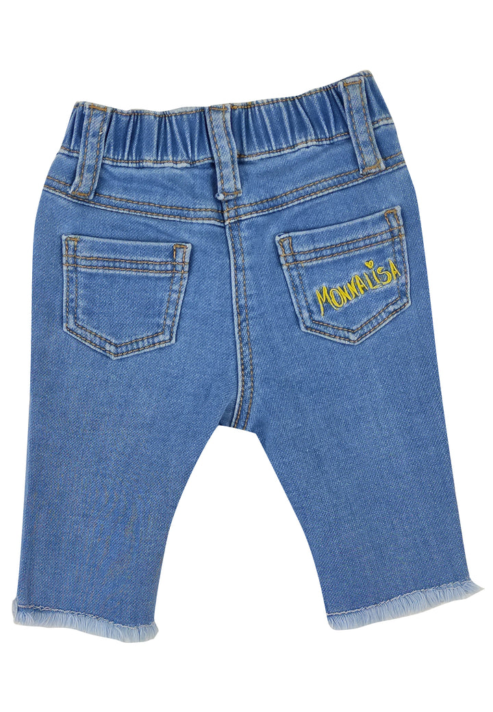 ViaMonte Shop | Monnalisa baby girl jeans blu chiaro in cotone stretch
