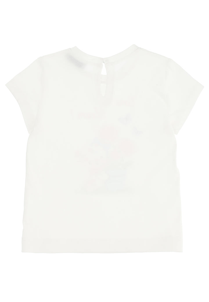 ViaMonte Shop | Monnalisa baby girl t-shirt in jersey di cotone panna