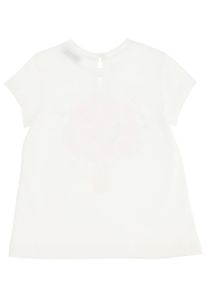 ViaMonte Shop | Monnalisa baby girl maxi t-shirt in jersey di cotone panna